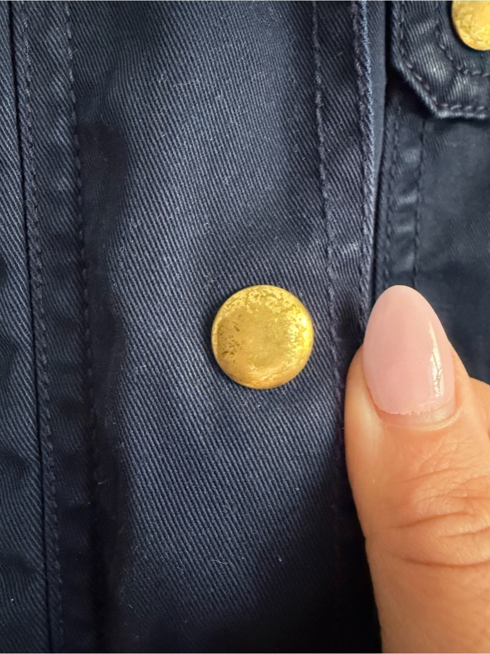 J. Crew Navy Field Jacket with Gold-Tone Hardware - Picture 7 of 7